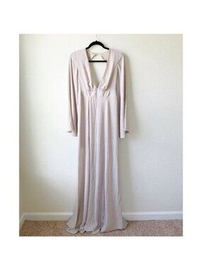 Show Me Your Mumu Venus V-Neck Long Sleeve Flare Maxi Dress Women's Small S